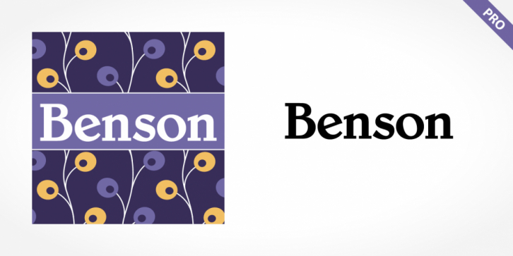 Benson Pro font preview