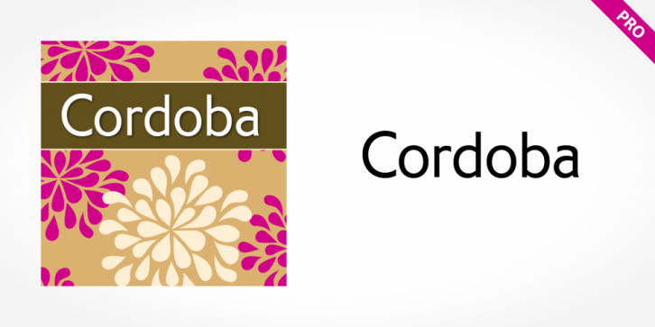 Cordoba Pro font preview