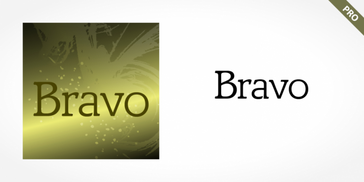 Bravo Pro font preview
