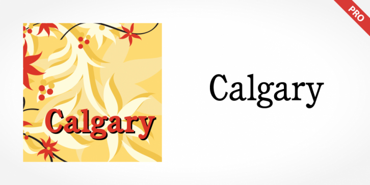 Calgary Pro font preview