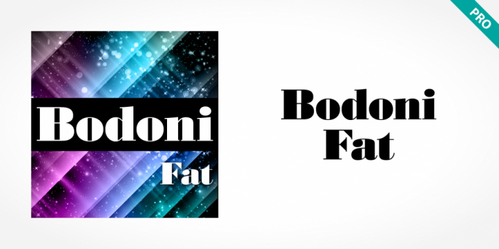 Bodoni Fat Pro font preview