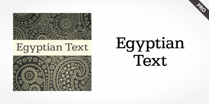 Egyptian Text Pro font preview