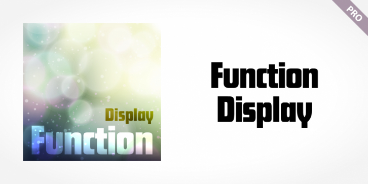 Function Display Pro font preview