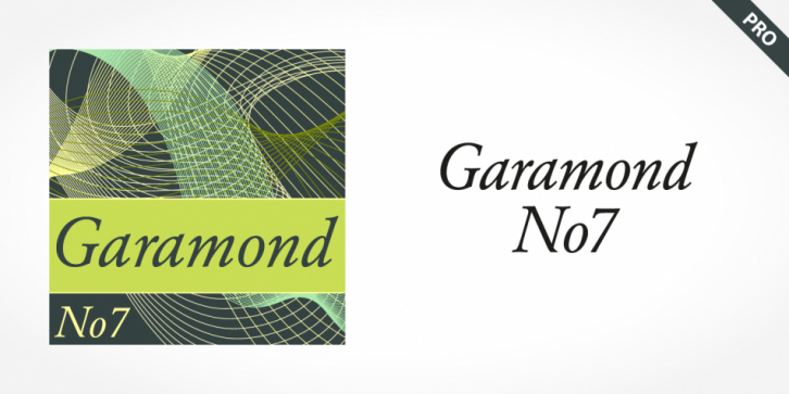 Garamond No7 Pro font preview