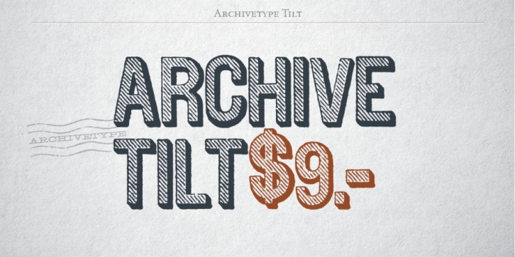 Archive Tilt font preview