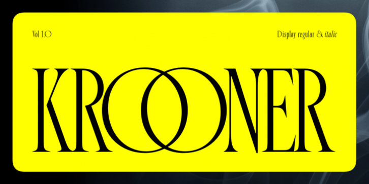 Krooner font preview