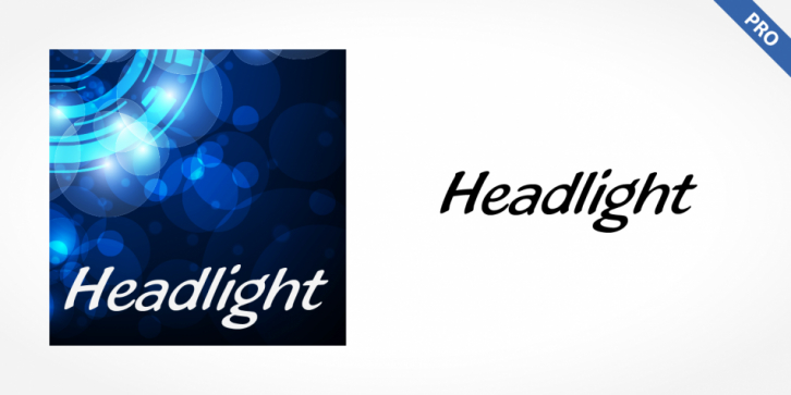 Headlight Pro font preview