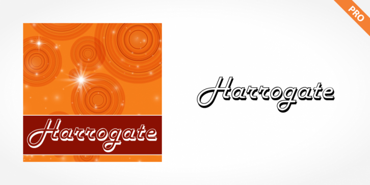 Harrogate Pro font preview