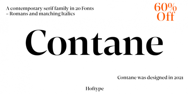 Contane font preview