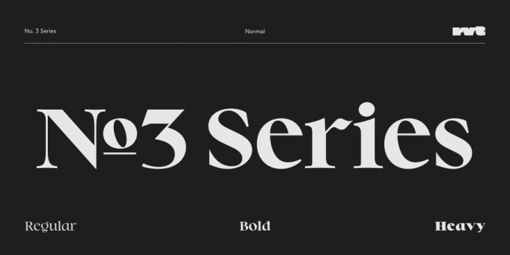 No. 3 Series font preview