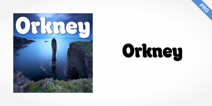 Orkney Pro font preview