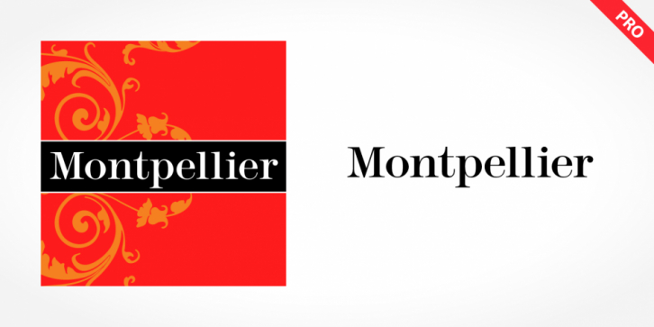 Montpellier Pro font preview