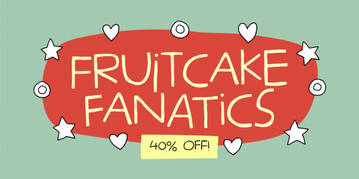 Fruitcake Fanatics font preview