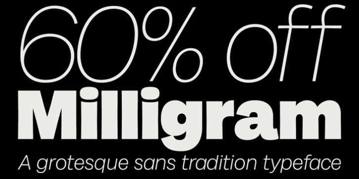Milligram font preview