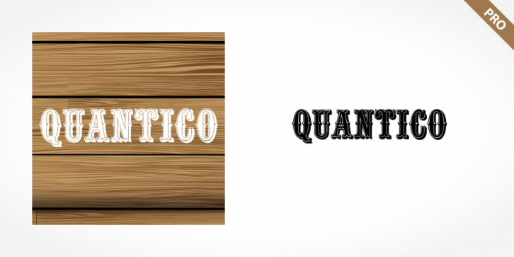 Quantico Pro font preview