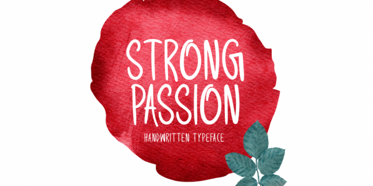 Strong Passion font preview