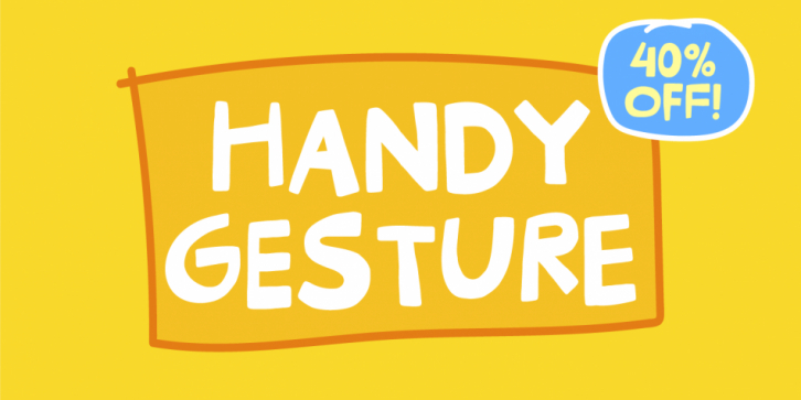 Handy Gesture font preview