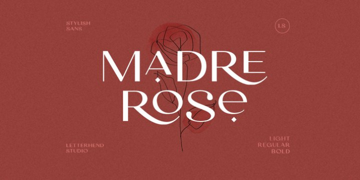 Madre Rose font preview