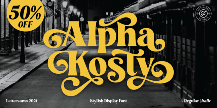 Alpha Kosty font preview
