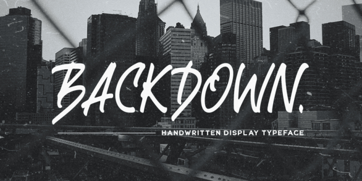 Backdown font preview