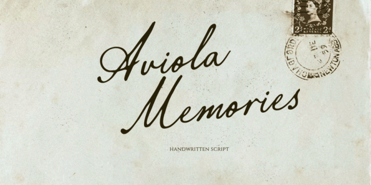 Aviola Memories font preview