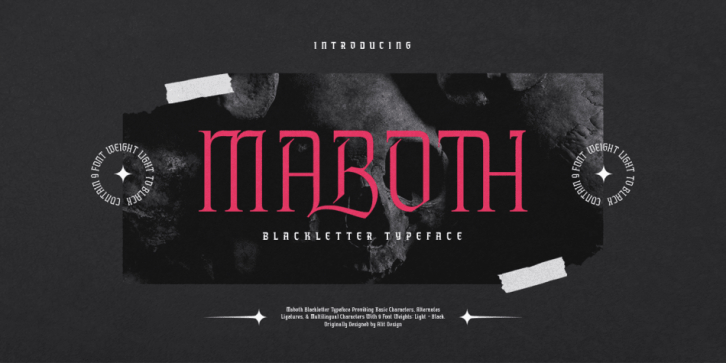 Maboth font preview