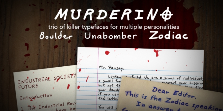 Murderino font preview