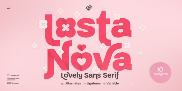 Losta Nova font preview