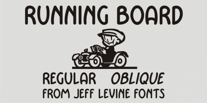 Running Board JNL font preview
