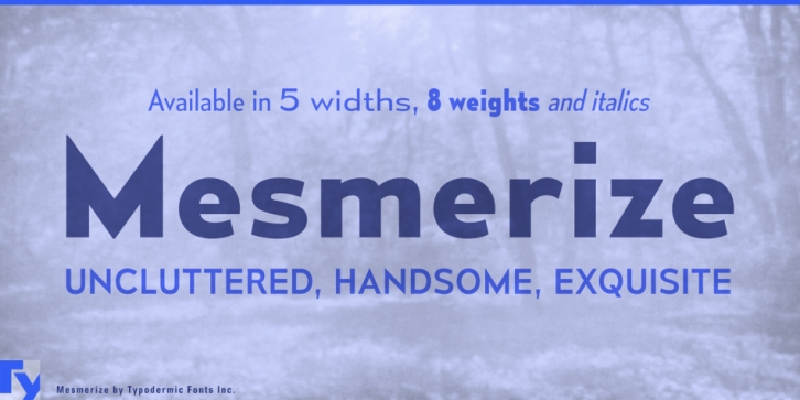 Mesmerize SemiExpanded font preview