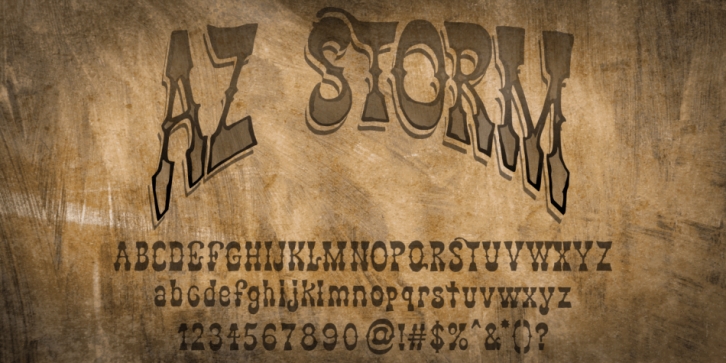 AZ Storm font preview