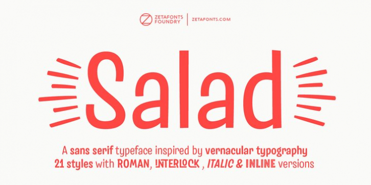 Salad font preview