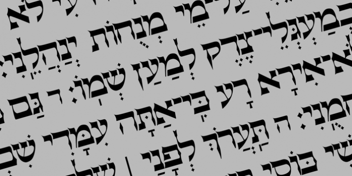 Hebrew Caligraphic Stam Std font preview