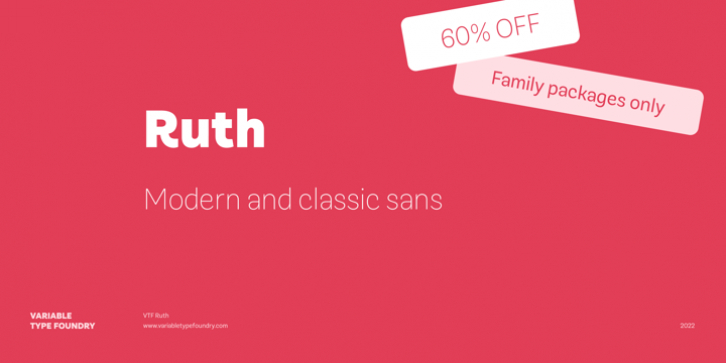 VTF Ruth font preview