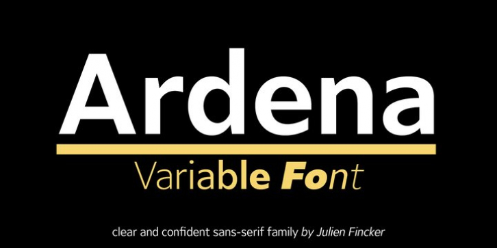 Ardena Variable font preview