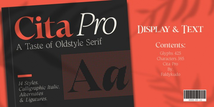 Cita Pro font preview