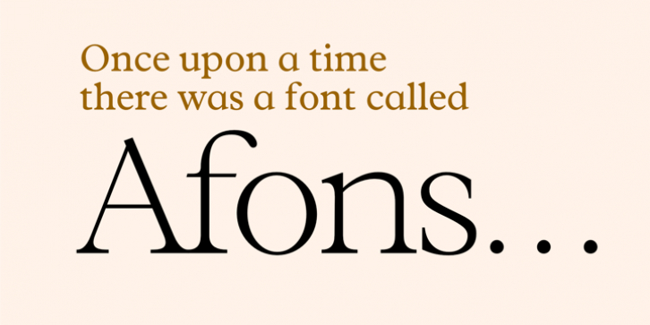 Afons Infant font preview
