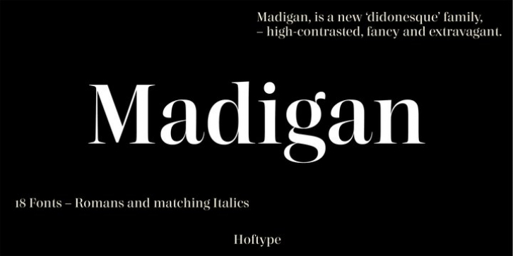 Madigan font preview