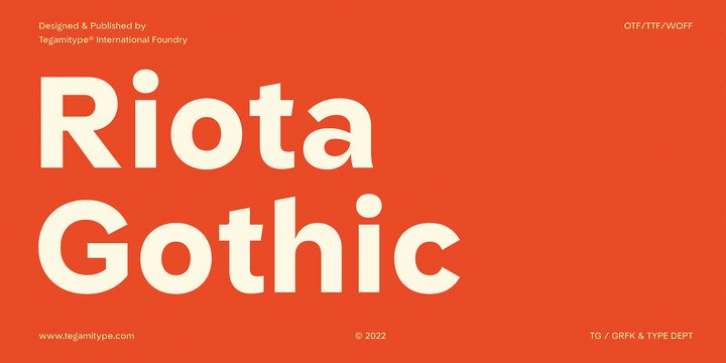 TG Riota Gothic font preview