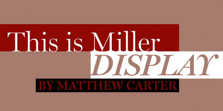 Miller Display font preview