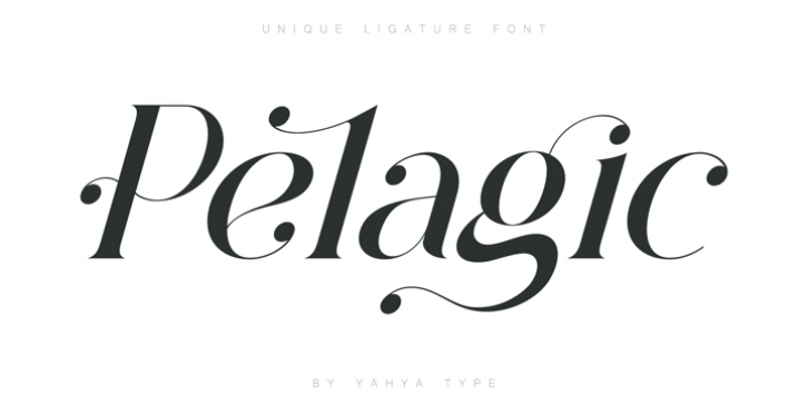 Pelagic Bird font preview