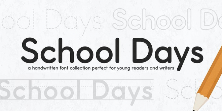 School Days font preview