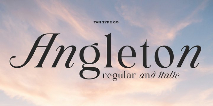 TAN Angleton font preview