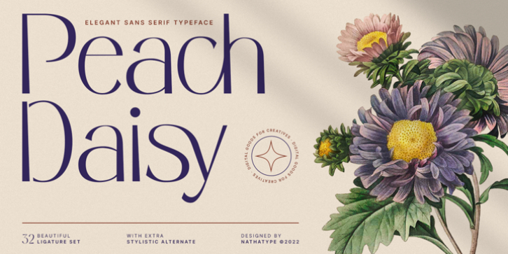 Peach Daisy font preview