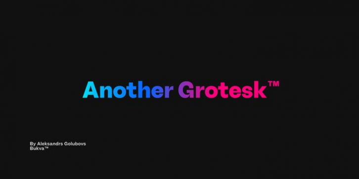 Another Grotesk font preview