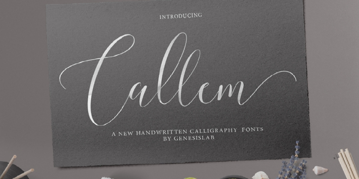 Callem Script font preview