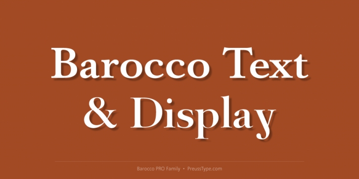 Barocco PRO font preview