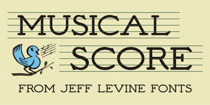 Musical Score JNL font preview