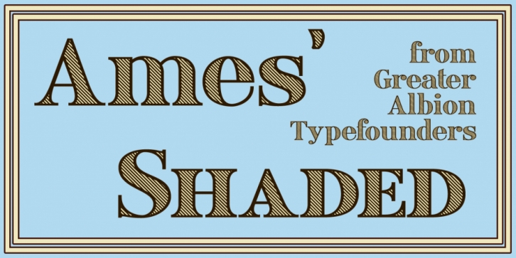 Ames' Shaded font preview