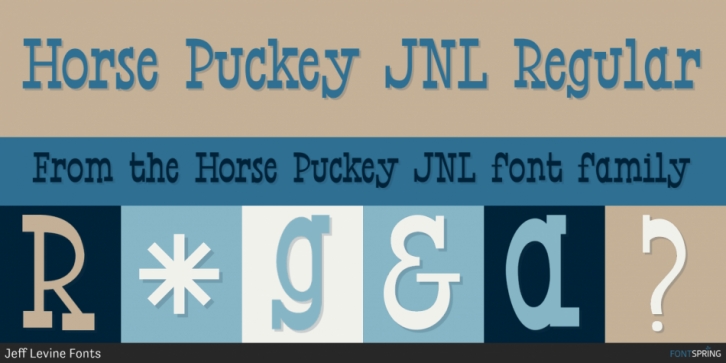 Horse Puckey JNL font preview